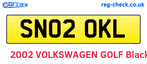 SN02OKL are the vehicle registration plates.