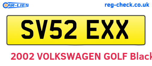SV52EXX are the vehicle registration plates.