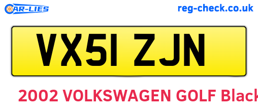 VX51ZJN are the vehicle registration plates.