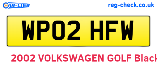 WP02HFW are the vehicle registration plates.