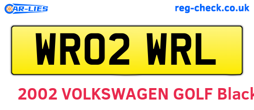 WR02WRL are the vehicle registration plates.