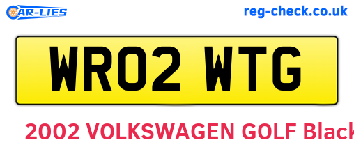 WR02WTG are the vehicle registration plates.