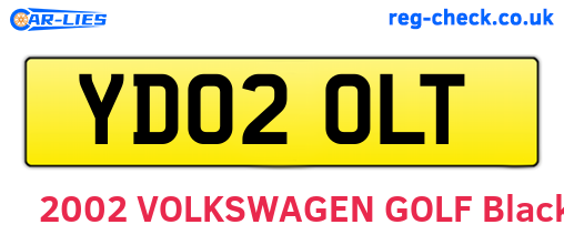 YD02OLT are the vehicle registration plates.