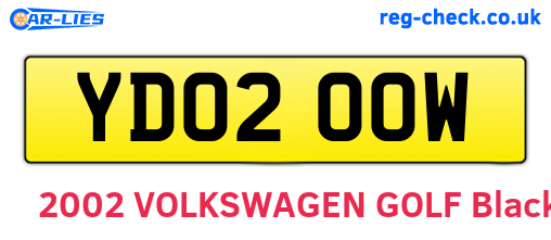 YD02OOW are the vehicle registration plates.