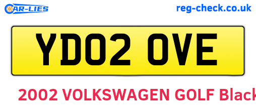 YD02OVE are the vehicle registration plates.