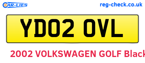 YD02OVL are the vehicle registration plates.
