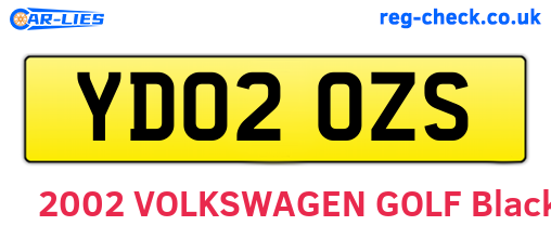 YD02OZS are the vehicle registration plates.