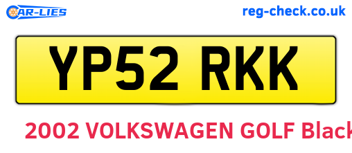 YP52RKK are the vehicle registration plates.