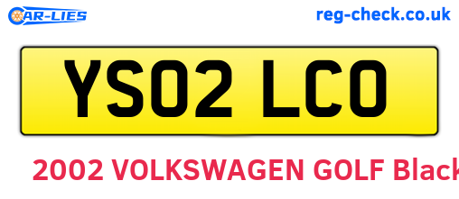 YS02LCO are the vehicle registration plates.