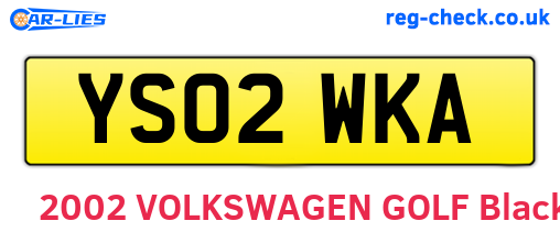 YS02WKA are the vehicle registration plates.