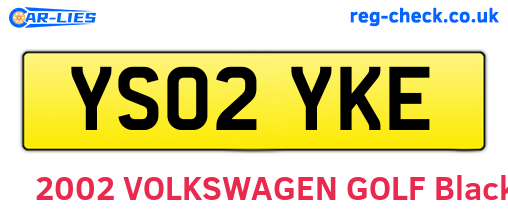 YS02YKE are the vehicle registration plates.