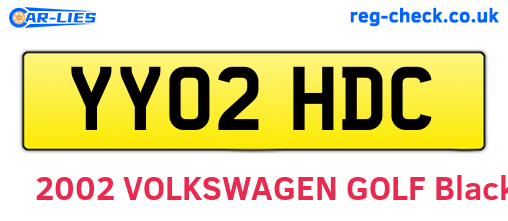 YY02HDC are the vehicle registration plates.
