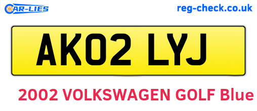 AK02LYJ are the vehicle registration plates.