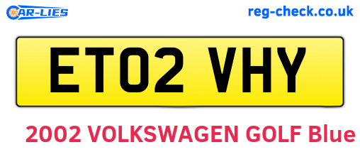 ET02VHY are the vehicle registration plates.
