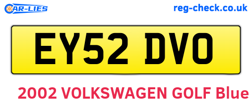 EY52DVO are the vehicle registration plates.
