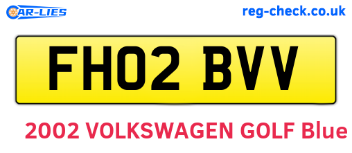 FH02BVV are the vehicle registration plates.