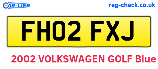 FH02FXJ are the vehicle registration plates.