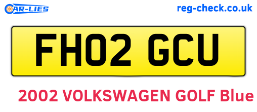 FH02GCU are the vehicle registration plates.