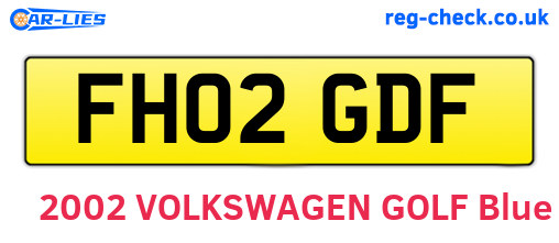 FH02GDF are the vehicle registration plates.