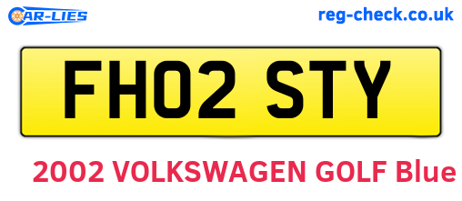 FH02STY are the vehicle registration plates.