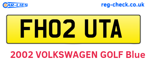 FH02UTA are the vehicle registration plates.