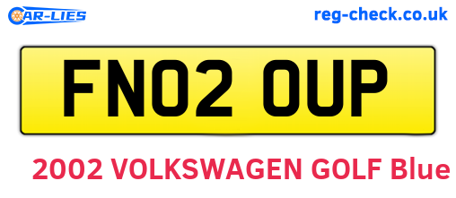 FN02OUP are the vehicle registration plates.