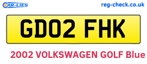GD02FHK are the vehicle registration plates.