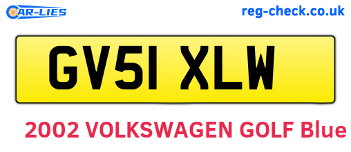 GV51XLW are the vehicle registration plates.
