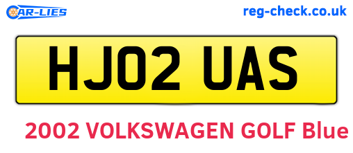 HJ02UAS are the vehicle registration plates.