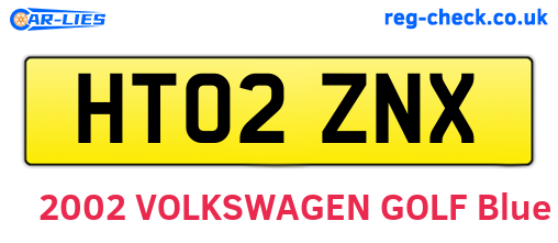 HT02ZNX are the vehicle registration plates.