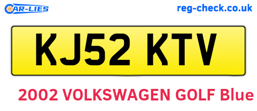 KJ52KTV are the vehicle registration plates.