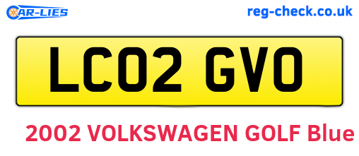 LC02GVO are the vehicle registration plates.