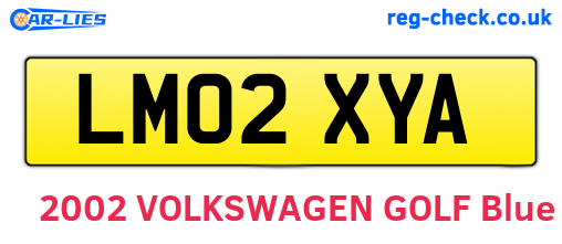 LM02XYA are the vehicle registration plates.