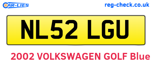 NL52LGU are the vehicle registration plates.