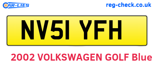 NV51YFH are the vehicle registration plates.