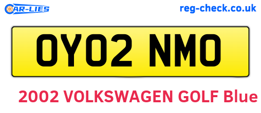 OY02NMO are the vehicle registration plates.