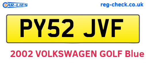 PY52JVF are the vehicle registration plates.