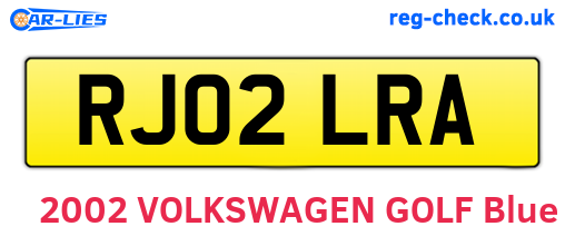 RJ02LRA are the vehicle registration plates.