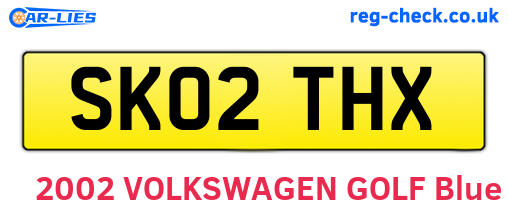 SK02THX are the vehicle registration plates.