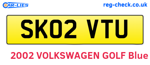 SK02VTU are the vehicle registration plates.