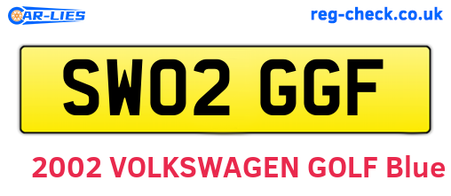 SW02GGF are the vehicle registration plates.