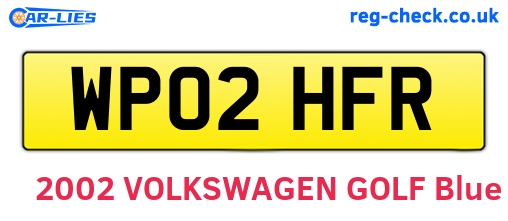 WP02HFR are the vehicle registration plates.