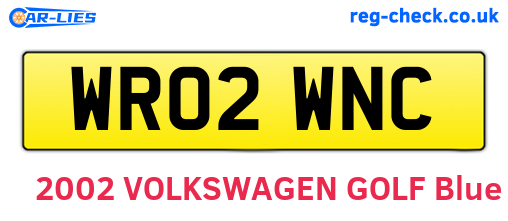 WR02WNC are the vehicle registration plates.