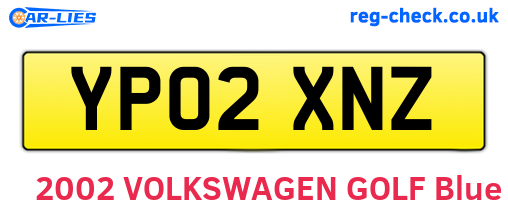 YP02XNZ are the vehicle registration plates.
