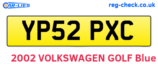 YP52PXC are the vehicle registration plates.