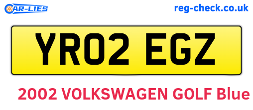 YR02EGZ are the vehicle registration plates.
