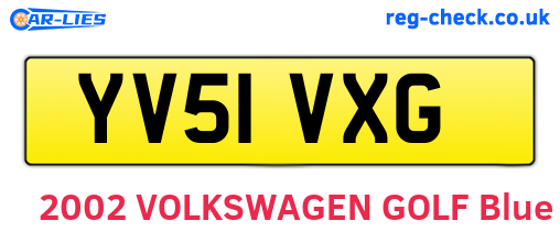 YV51VXG are the vehicle registration plates.