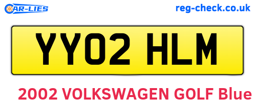 YY02HLM are the vehicle registration plates.