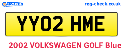 YY02HME are the vehicle registration plates.