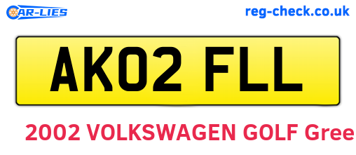 AK02FLL are the vehicle registration plates.
